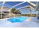 Refreshing screened pool and patio area, ideal for outdoor enjoyment at 4147 Marine Pkwy, New Port Richey, FL 34652