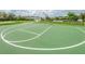 Outdoor basketball court with green surface and hoop at 5627 War Admiral Dr, Wesley Chapel, FL 33544