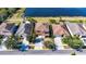 Bird's eye view of a house near a lake at 708 Fern Leaf Dr, Ruskin, FL 33570