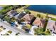 Aerial view of a house and surrounding neighborhood at 708 Fern Leaf Dr, Ruskin, FL 33570