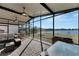 Spacious screened porch overlooking a lake at 708 Fern Leaf Dr, Ruskin, FL 33570