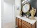 Chic bathroom with modern vanity and decorative accents at 5935 Maidenstone Way, Palmetto, FL 34221