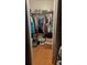 Large closet with shelving and hanging rods at 21373 Lincoln Rd, Brooksville, FL 34601