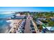 Aerial view of Gulfport Beach, Florida, showing beach, road, and buildings at 5135 Newton S Ave, Gulfport, FL 33707