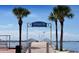 Scenic pier view with palm trees and waterfront access at 5135 Newton S Ave, Gulfport, FL 33707