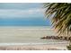 Ocean view from under palm fronds at 7100 Sunset Way # 205, St Pete Beach, FL 33706