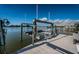 Private boat dock with lift and ample space for relaxing at 118 Harbor View Ln, Belleair Bluffs, FL 33770