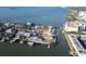 Aerial view of waterfront property at 1866 Venetian Point Dr, Clearwater, FL 33755