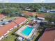 Aerial view showing the community pool and surrounding buildings at 2460 Northside Dr # 1407, Clearwater, FL 33761