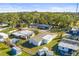 Aerial view showcasing a neighborhood of single Gathering homes at 712 E Madison St, Plant City, FL 33563