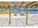 Relaxing lakeside pavilion with seating area and fire pit at 11411 Alachua Creek Ln, Riverview, FL 33579