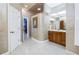 Spa-like bathroom with shower, vanity, and built-in storage at 5200 62Nd S Ave, St Petersburg, FL 33715