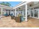 Spacious patio with comfortable seating and water views at 5200 62Nd S Ave, St Petersburg, FL 33715