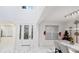 Dining room with large window, chandelier and marble floors at 19314 Eagle Creek Ln, Tampa, FL 33647