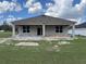 Spacious covered patio and block construction of this new construction home with nice sized backyard at 413 Shannon Estates Ct, Plant City, FL 33563