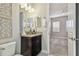 Simple bathroom with a vanity and a view of a bedroom at 8321 Sky Eagle Dr, Tampa, FL 33635