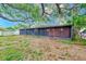 Screened porch and large backyard with mature trees at 106 S Nimbus Ave, Clearwater, FL 33765