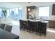 Open concept kitchen with island and city views at 777 3Rd N Ave # 1605, St Petersburg, FL 33701