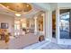 Open living area with sliding glass doors leading to the pool and patio area at 20953 Broadwater Dr, Land O Lakes, FL 34638