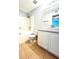 Full bathroom with shower/tub combo, white vanity and neutral tile floor at 10024 Strafford Oak Ct # 815, Tampa, FL 33624