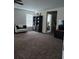 Bright living room featuring a comfy sofa and built-in shelving at 10319 Boyette Creek Blvd, Riverview, FL 33569