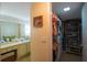 Large walk-in closet with ample shelving and hanging space at 11485 Oakhurst Rd # A203, Largo, FL 33774