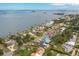 Aerial view of house by the bay at 1615 Santa Barbara Dr, Dunedin, FL 34698