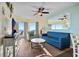 Living room with ocean view and comfy seating at 12000 Gulf Blvd # 501-W, Treasure Island, FL 33706