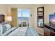 King bedroom with private balcony and stunning ocean view at 12000 Gulf Blvd # 501-W, Treasure Island, FL 33706