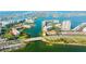 Wide aerial view of waterfront community and bridge at 7400 Sun Island Dr # 501, South Pasadena, FL 33707