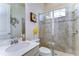 Clean bathroom with shower/tub combo and single vanity at 11521 Lake Lucaya Dr, Riverview, FL 33579