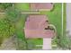 Top-down view of the house showing its layout and backyard at 2813 Norwood Hills Ln, Valrico, FL 33596