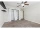 Bedroom with double door closet and ceiling fan at 526 19Th Nw St, Ruskin, FL 33570