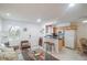 Living room, kitchen, and dining area with open floor plan at 600 71St Ave # 17, St Pete Beach, FL 33706