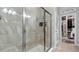 Large walk-in shower with glass enclosure at 10311 Planer Picket Dr, Riverview, FL 33569