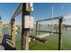 Convenient boat lift for easy access to the water at 140 Brightwater Dr # 6, Clearwater Beach, FL 33767