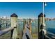Private dock with walkway leading to open water at 140 Brightwater Dr # 6, Clearwater Beach, FL 33767