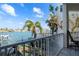 Enjoy breathtaking views of the water and city skyline from this balcony at 140 Brightwater Dr # 6, Clearwater Beach, FL 33767