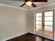 Hardwood floors and French doors leading to an office at 3246 Prescott N St, St Petersburg, FL 33713