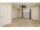 Bright bedroom with carpeted floor, ceiling fan, and window coverings at 5162 Bay Isle Cir, Clearwater, FL 33760