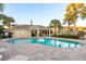 Community pool with a covered patio area at 5162 Bay Isle Cir, Clearwater, FL 33760