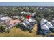 Aerial view showing home's location in a golf course community at 418 Cardiff Rd, Venice, FL 34293