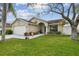 House with a large front yard and mature tree at 11222 Moonvalley Way, Tampa, FL 33635