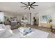 Open living room showcasing kitchen and hardwood floors at 4501 21St N St, St Petersburg, FL 33714