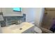 Updated bathroom with a walk-in shower and stylish tile at 39219 5Th Ave, Zephyrhills, FL 33542