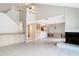 Open floor plan living area with tile flooring and high ceilings at 3076 Braeloch E Cir # 5, Clearwater, FL 33761