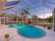 Enjoy this screened pool and patio at sunset at 12818 Royal George Ave, Odessa, FL 33556