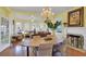 Bright dining room with wood floors, chandelier, bay windows and a view to the water beyond at 2001 Beach Se Dr, St Petersburg, FL 33705