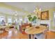 Warm and inviting living room features hardwood floors and an elegant fireplace at 2001 Beach Se Dr, St Petersburg, FL 33705