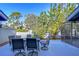 Outdoor patio with seating area, perfect for relaxing and entertaining at 5357 Cobblestone Ct, Wesley Chapel, FL 33543